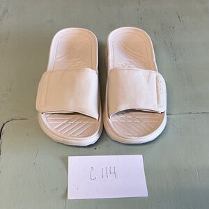 Vionic Cream Slide Sandals